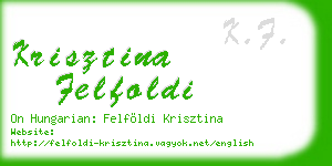 krisztina felfoldi business card